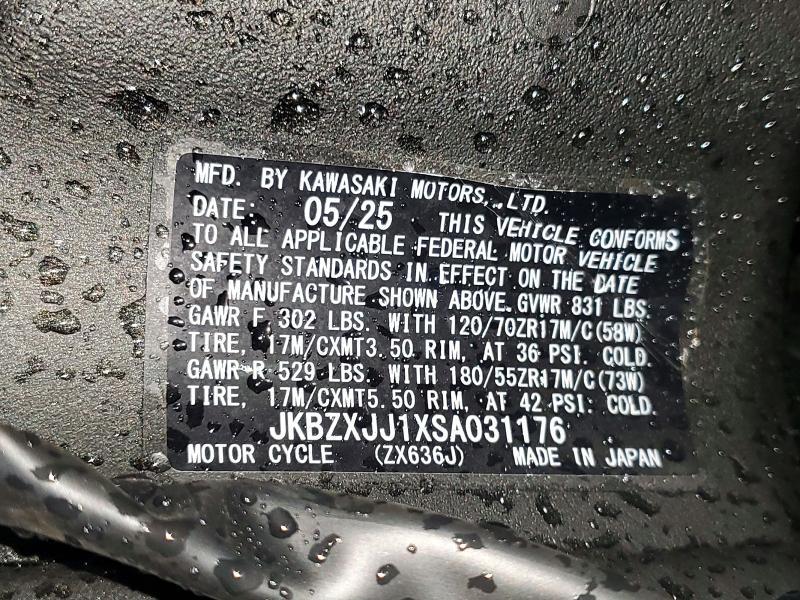 2025 Kawasaki ZX636 K