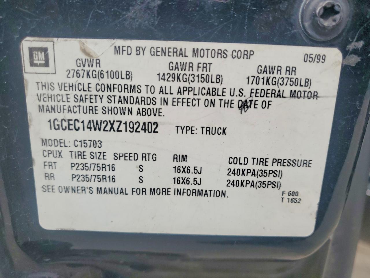 1999 Chevrolet Silverado C1500