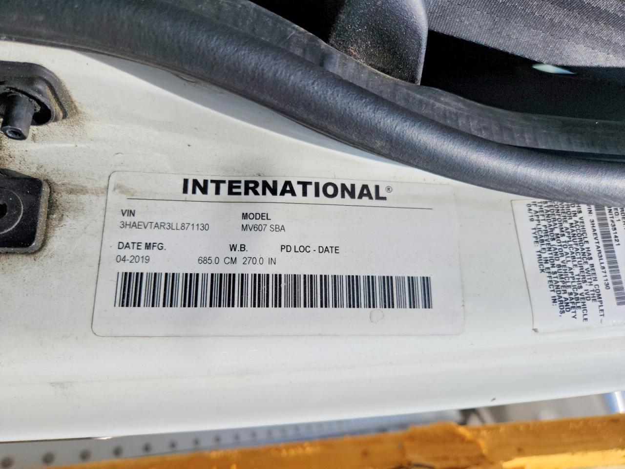 2020 International MV607