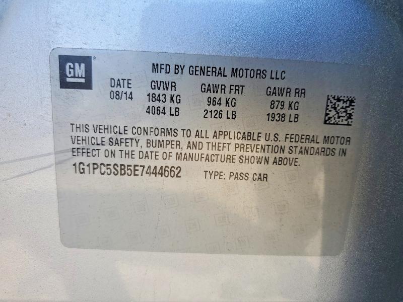 2014 Chevrolet Cruze lt