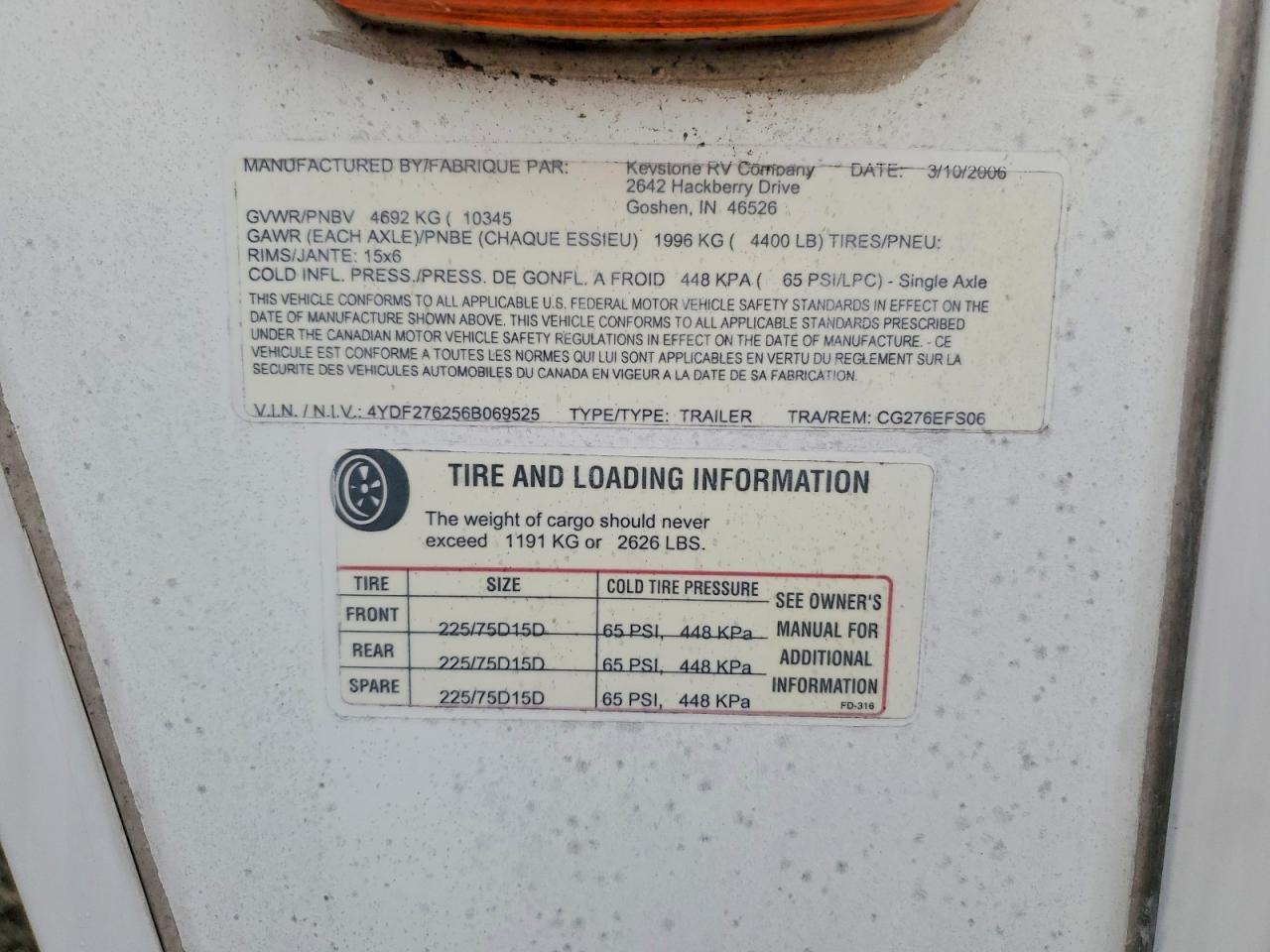 2006 Cougar Keystone