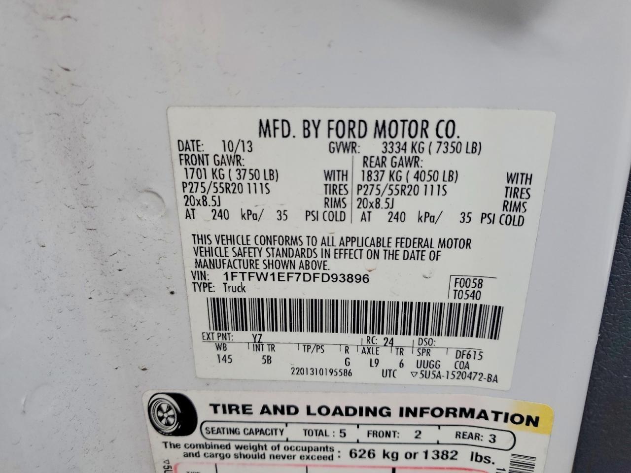 2013 Ford F150 Supercrew