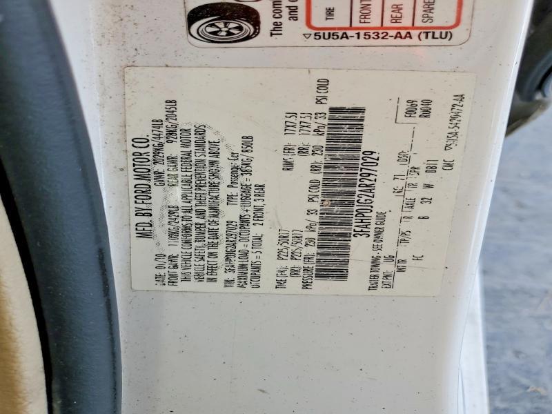 2010 Ford Fusion sel