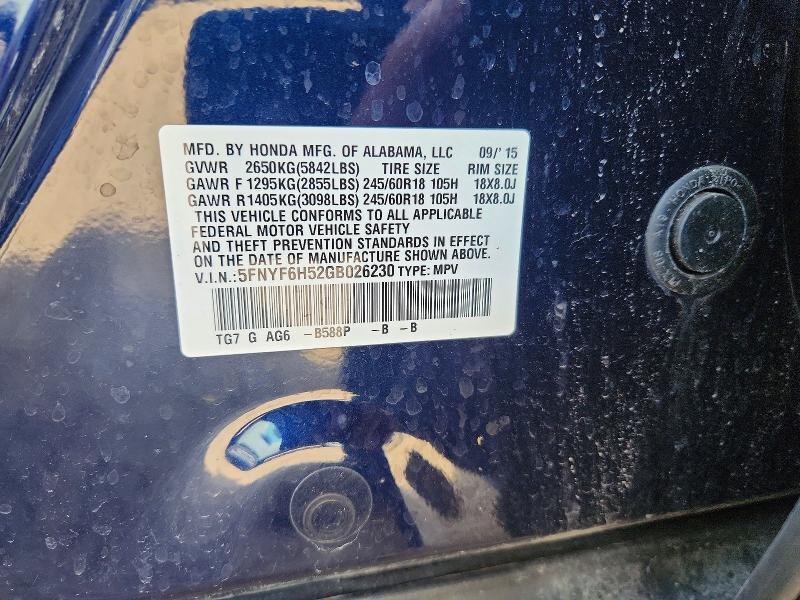 2016 Honda Pilot exl