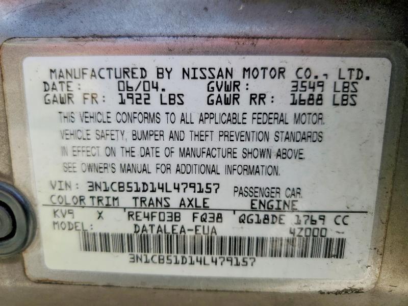 2004 Nissan Sentra 1.8