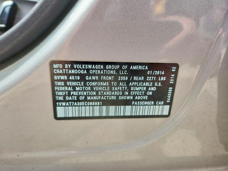 2014 Volkswagen Passat s