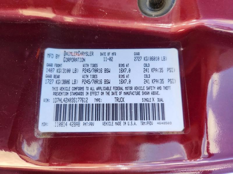 2003 Dodge Dakota slt