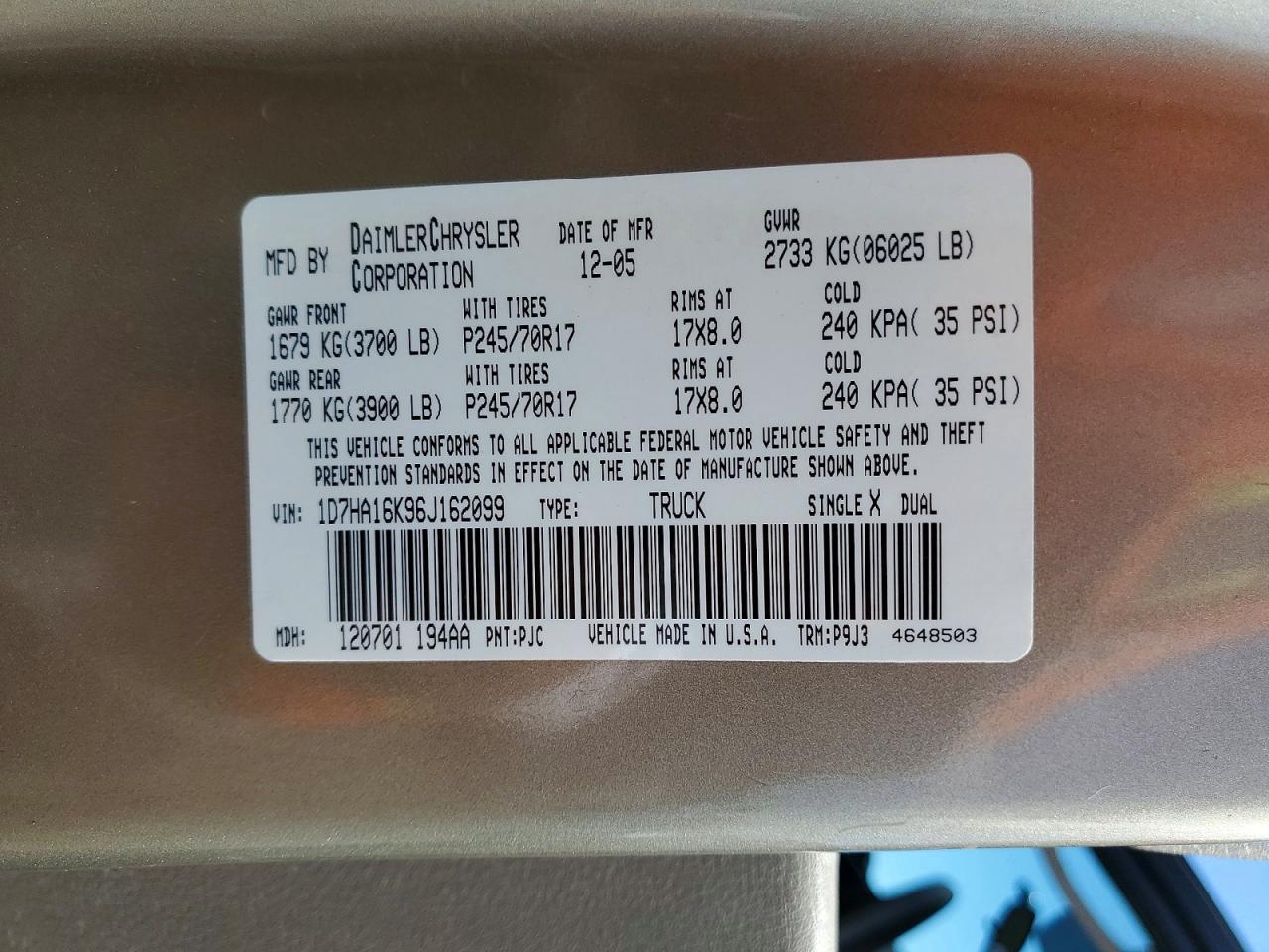 2006 Dodge RAM 1500 ST
