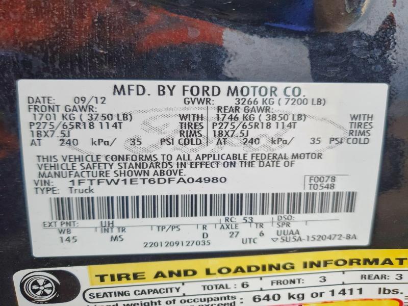 2013 Ford F150 Supercrew