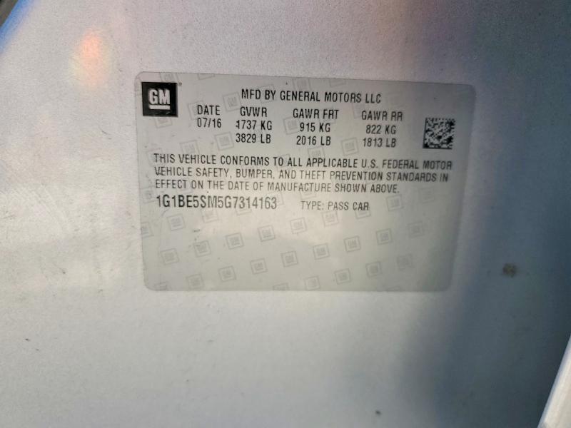 2016 Chevrolet Cruze lt