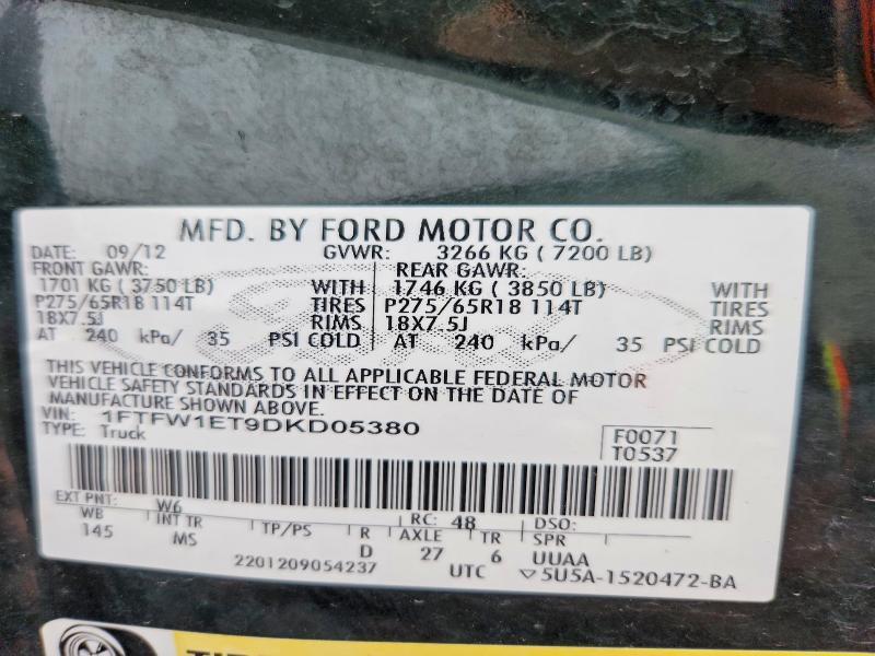 2013 Ford 1/2 TON