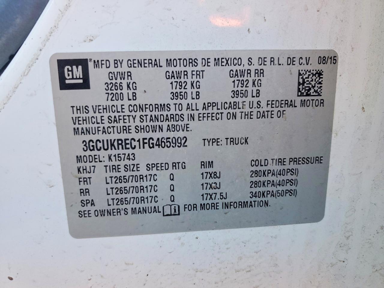 2015 Chevrolet Silverado K1500 LT