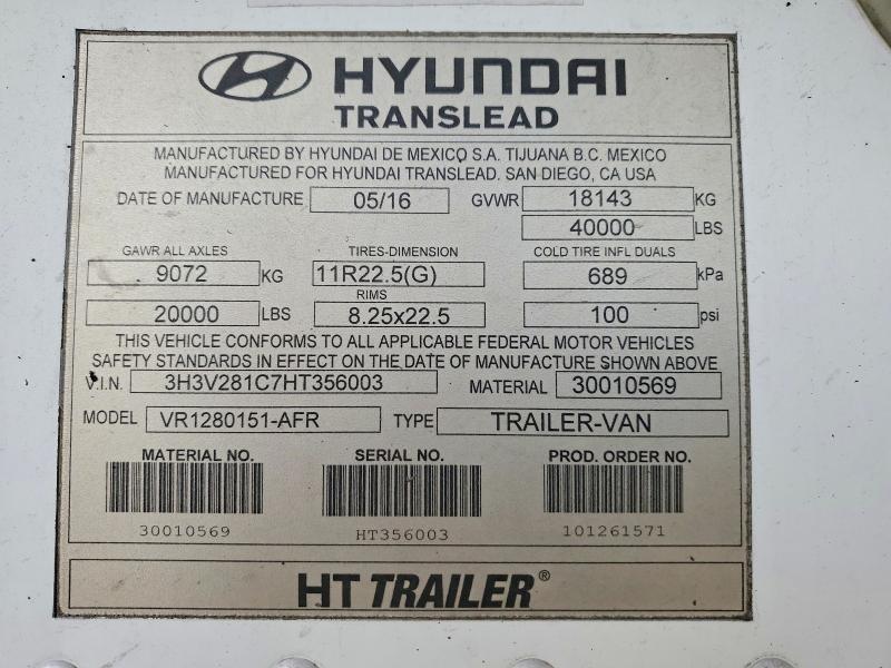 2017 Hyundai Trailers 2017 Hyundai Reefer Trlr-Refrigerated Van Traile