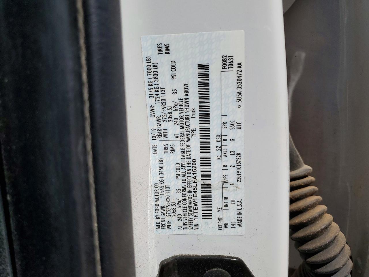 2020 Ford F150 Supercrew