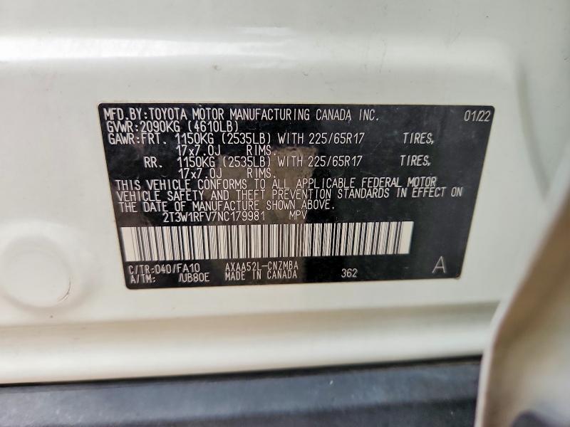 2022 Toyota Rav4 xle