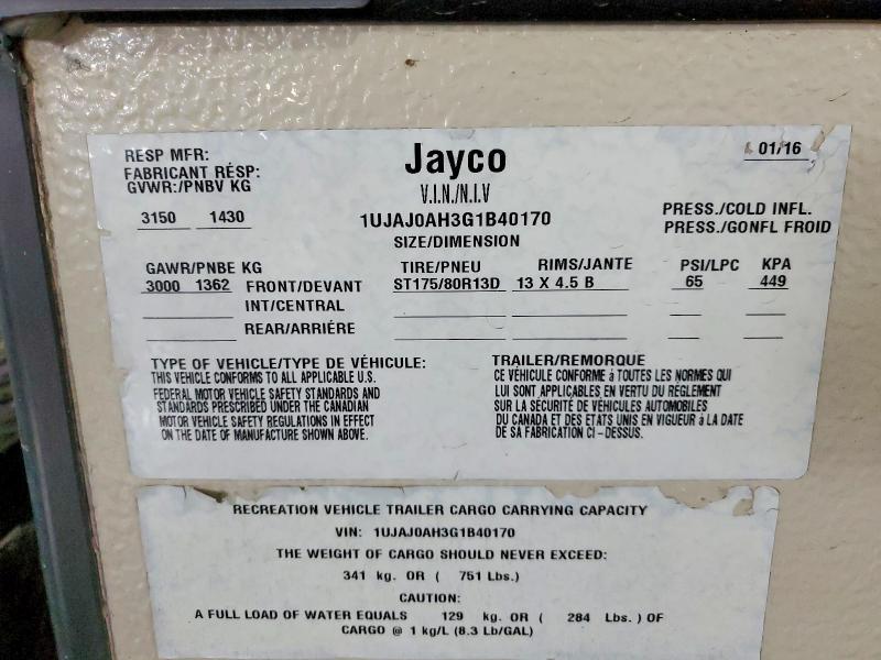 2016 Jayco JAY Series Camper