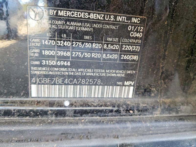 2012 Mercedes-Benz Gl 450 4matic