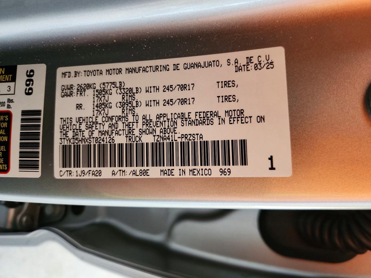 2025 Toyota Tacoma SR