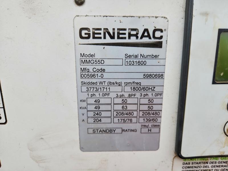 2010 Generac MTG55F/GPS Generation