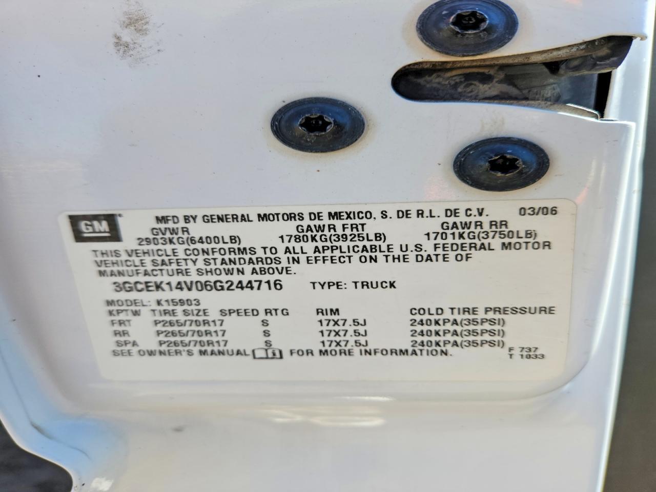 2006 Chevrolet Silverado K1500