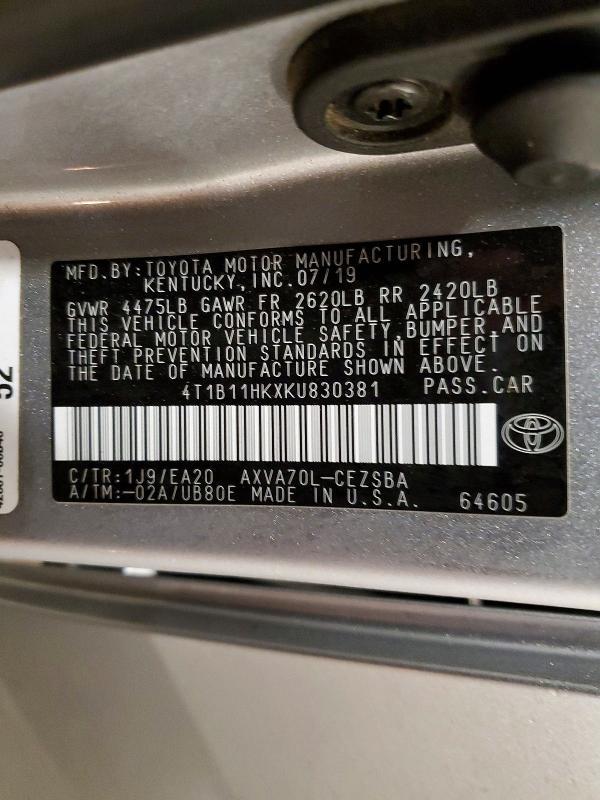 2019 Toyota Camry se