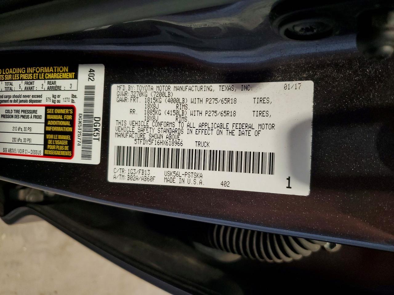2017 Toyota Tundra SR5