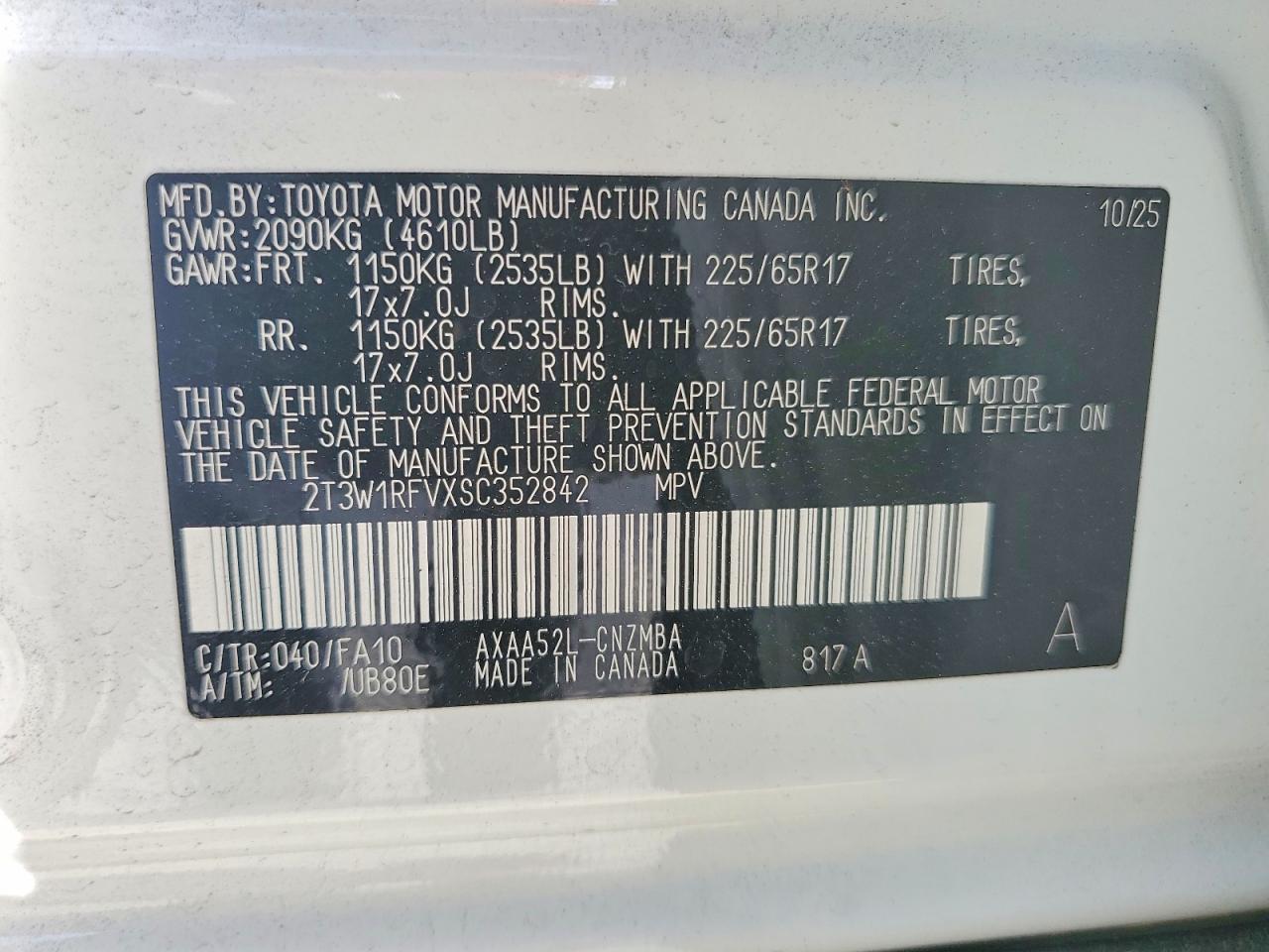 2025 Toyota Rav4 xle