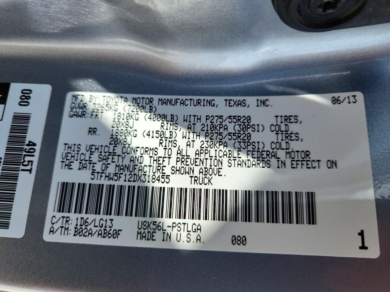 2013 Toyota Tundra Platinum