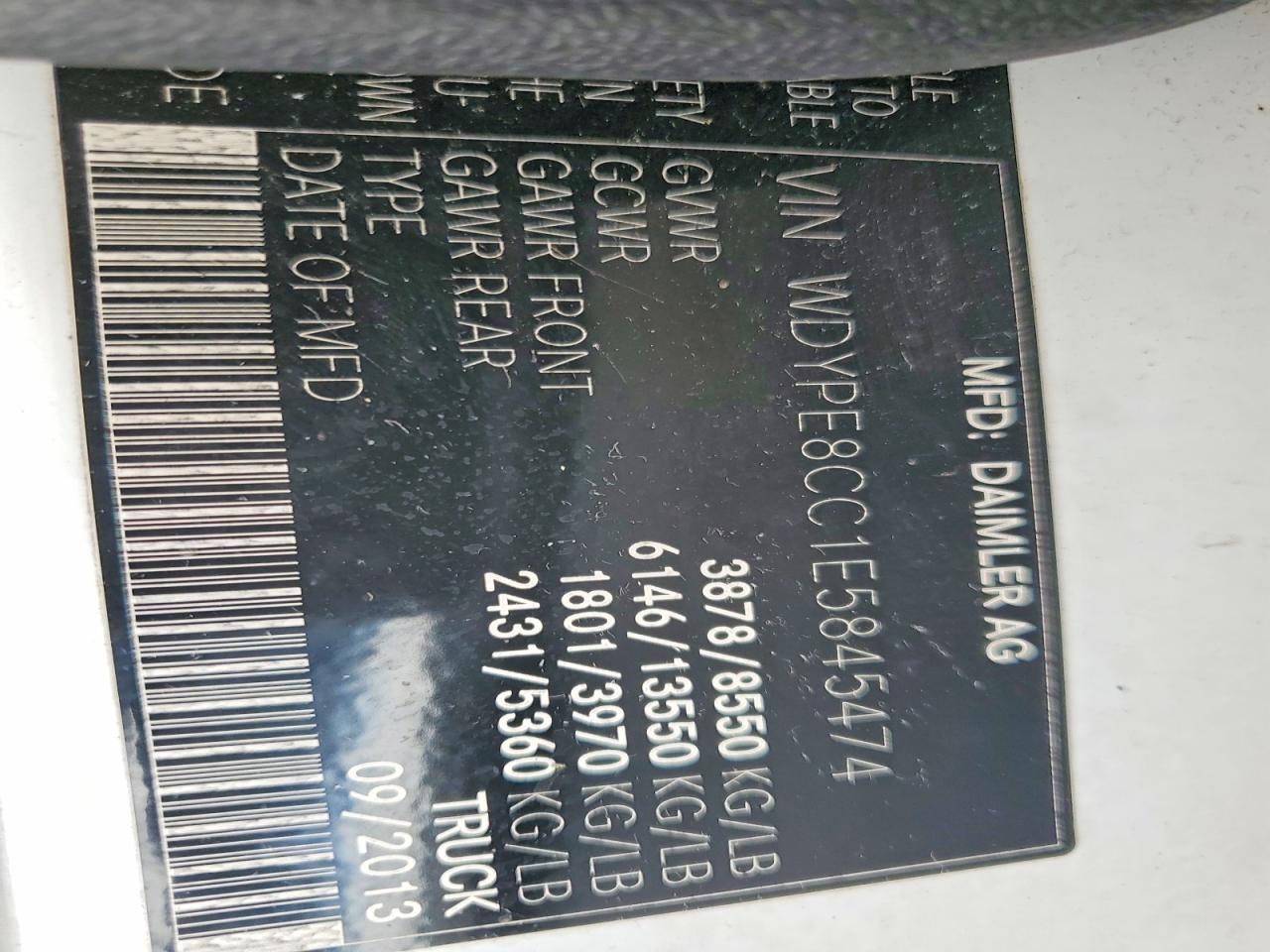 2014 Freightliner Sprinter 2500