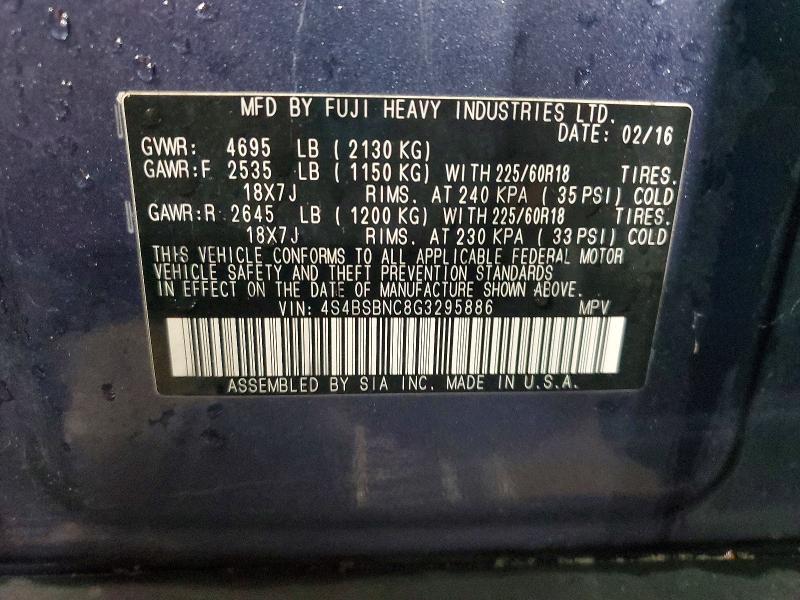2016 Subaru Outback 2.5i Limited