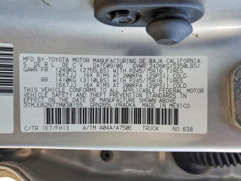 2007 Toyota Tacoma Prerunner V6