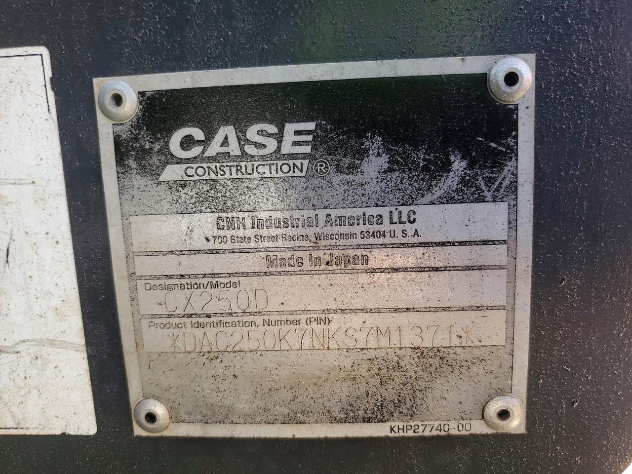 2018 Case CX250D-Excavator