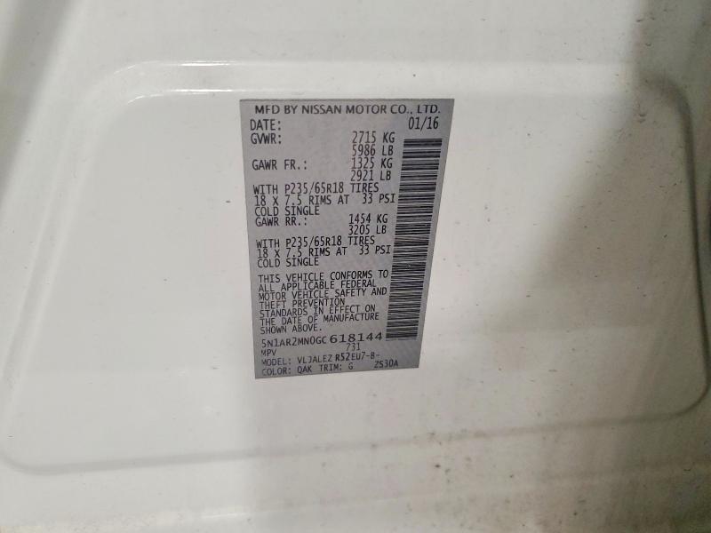 2016 Nissan Pathfinder sv