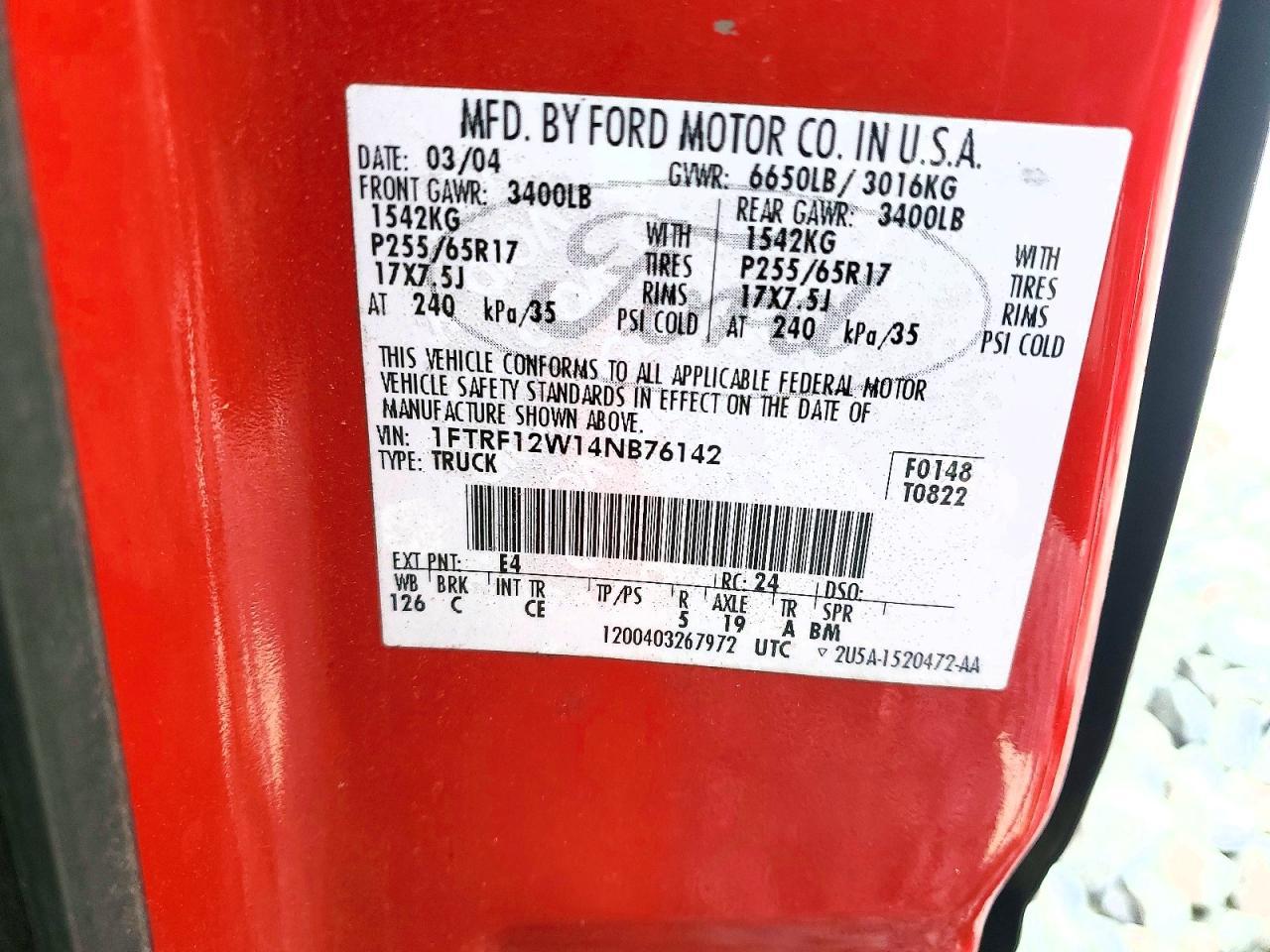 2004 Ford F150