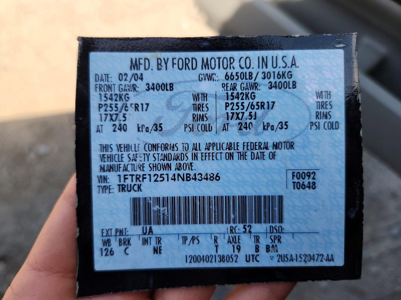 2004 Ford F150