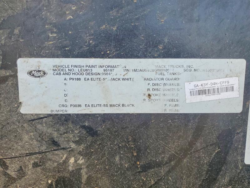 2016 Mack LEU613 Refuse Truck