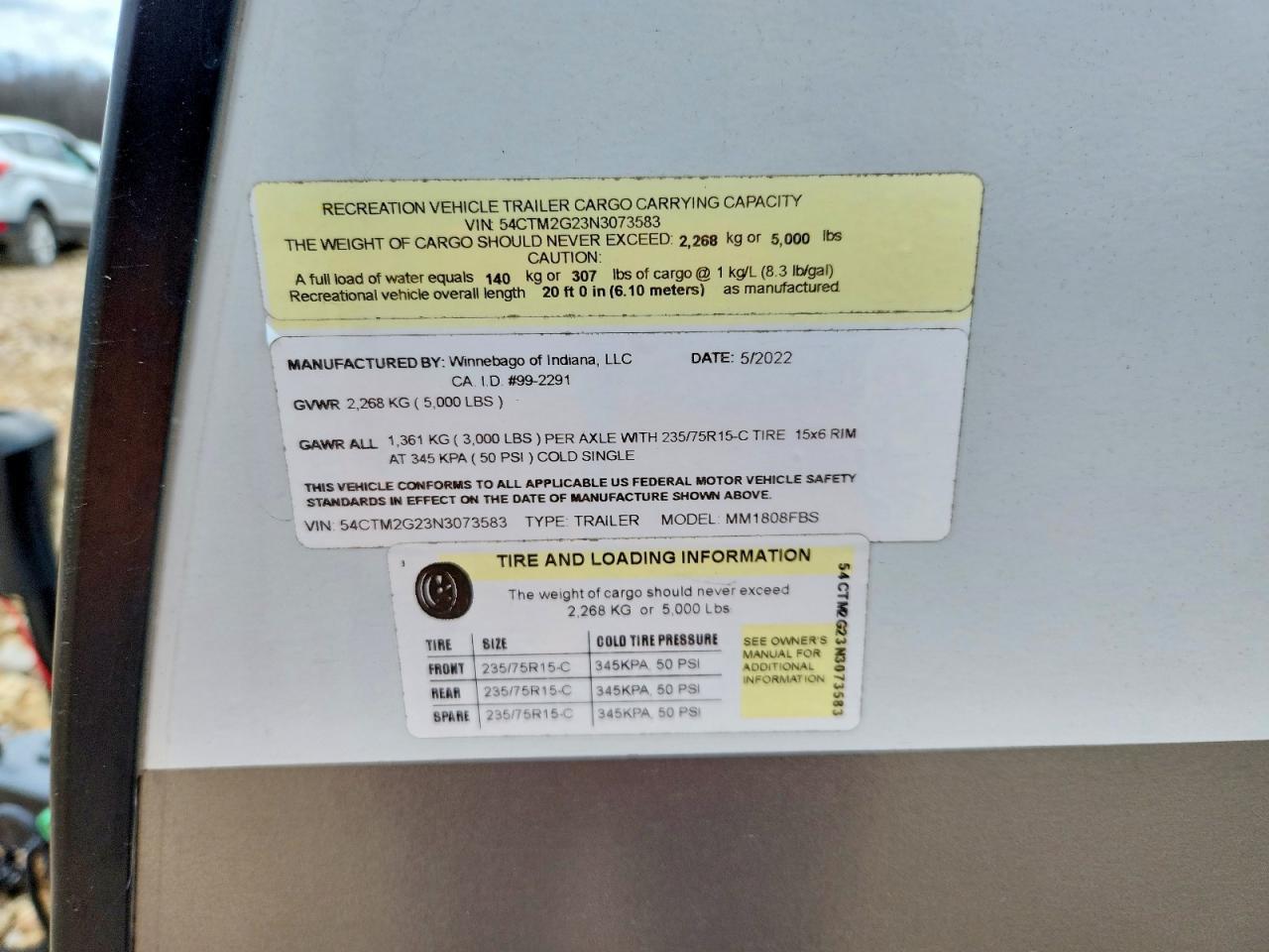 2022 Winnebago Minnie Camper