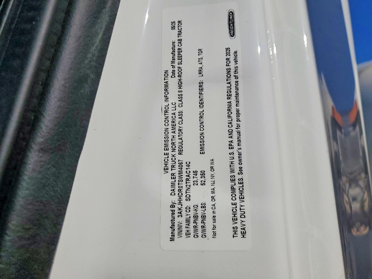 2026 Freigliner 2026 Freightliner Cascadia 126 Semi Truck