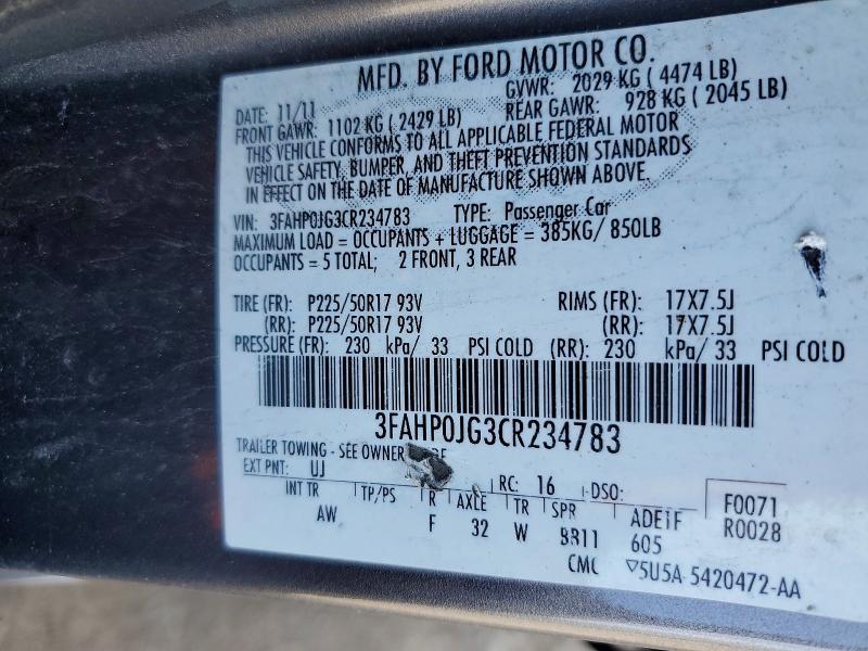 2012 Ford Fusion sel