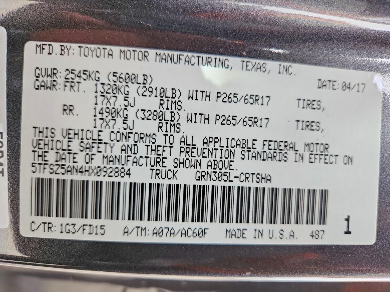 2017 Toyota Tacoma TRD Sport