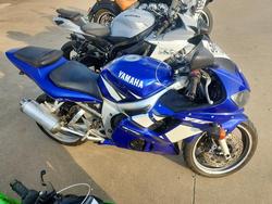 Salvage cars for sale from Copart Wilmer, TX: 2002 Yamaha YZFR6 L