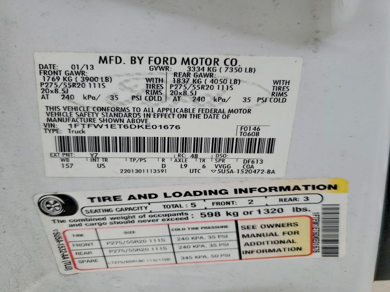 2013 Ford F150 Supercrew