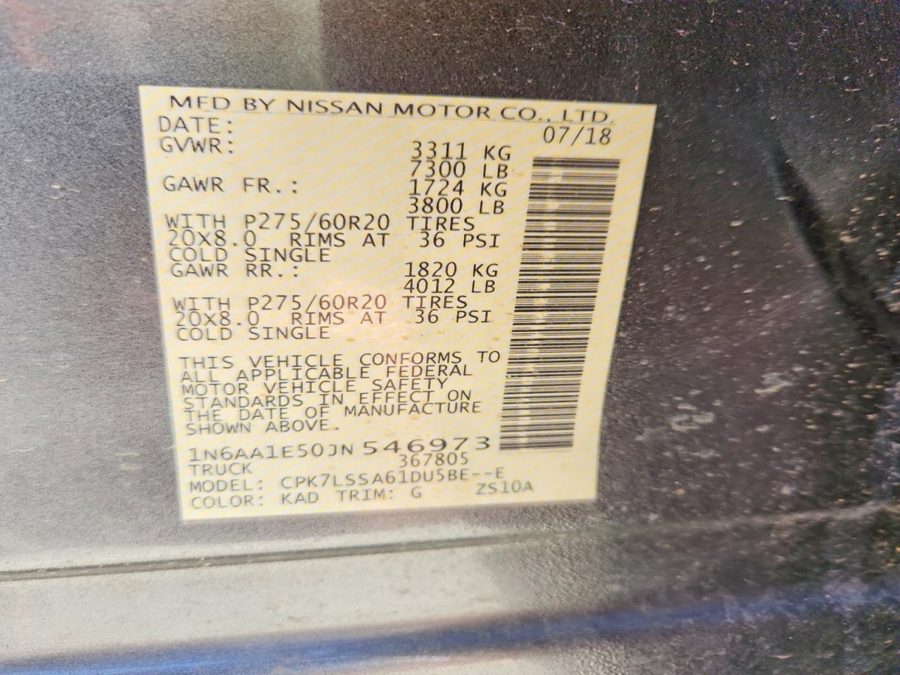 2018 Nissan Titan SV