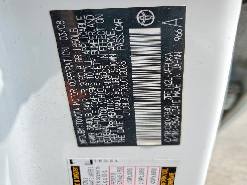 2009 Toyota Corolla le