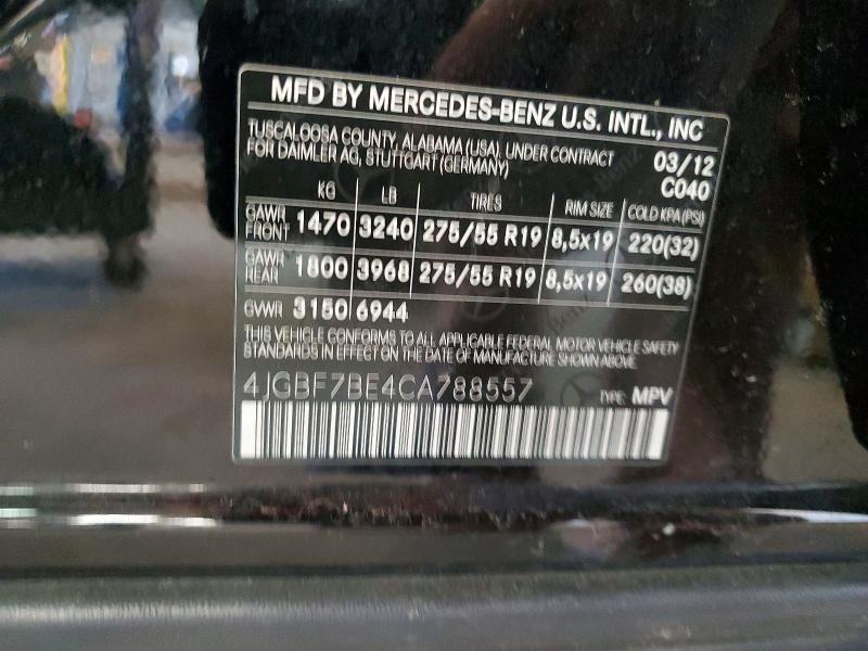 2012 Mercedes-Benz Gl 450 4matic