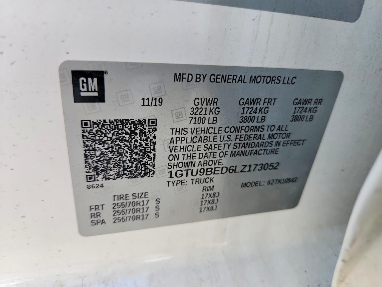 2020 GMC Sierra K1500 SLE