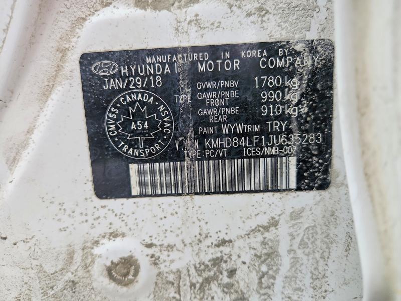 2018 Hyundai Elantra sel