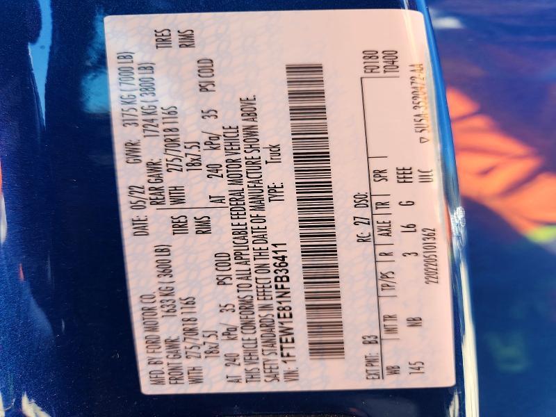 2022 Ford F150 Supercrew