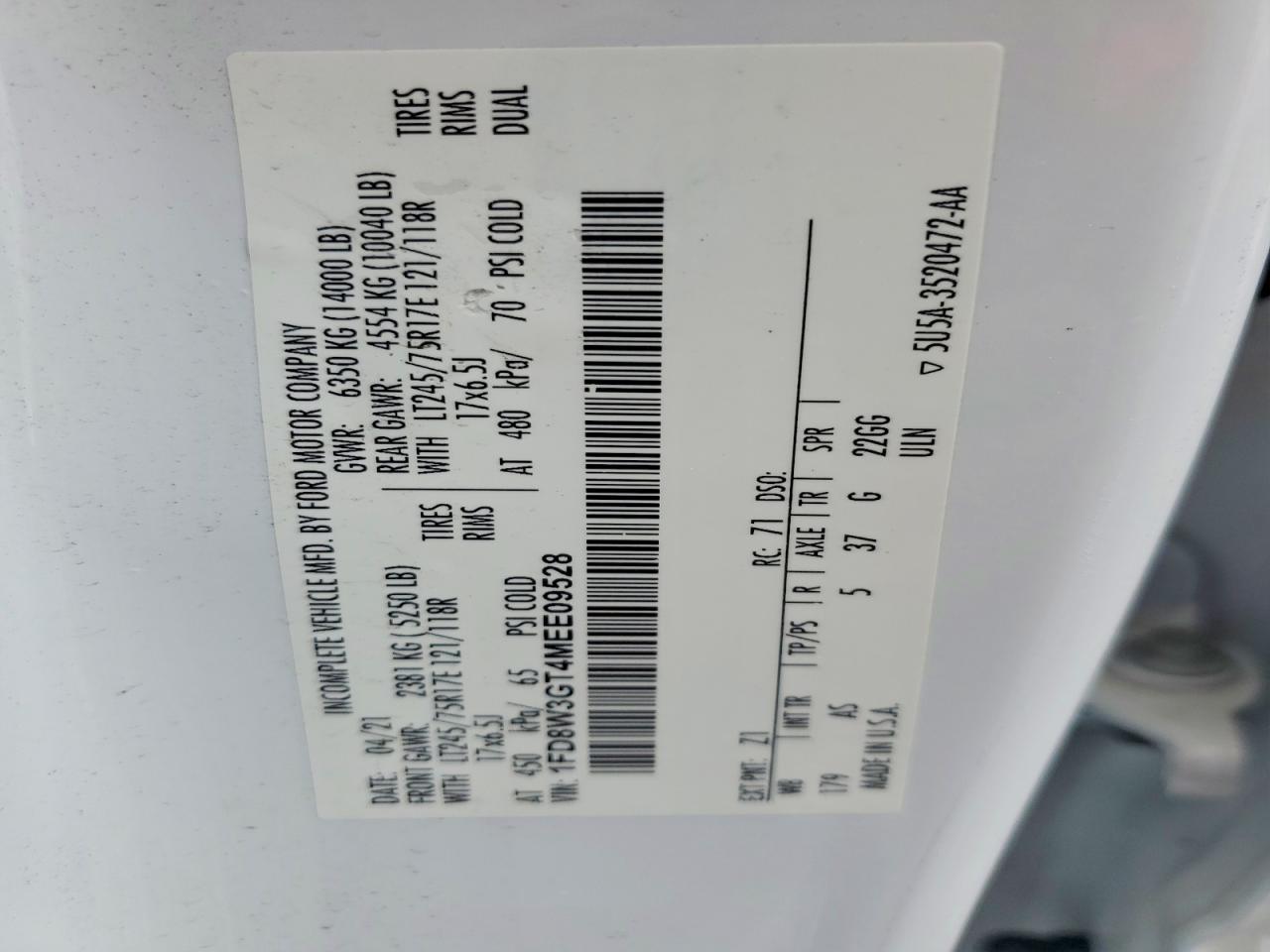 2021 Ford F350 Super Duty Utility / Service Truck