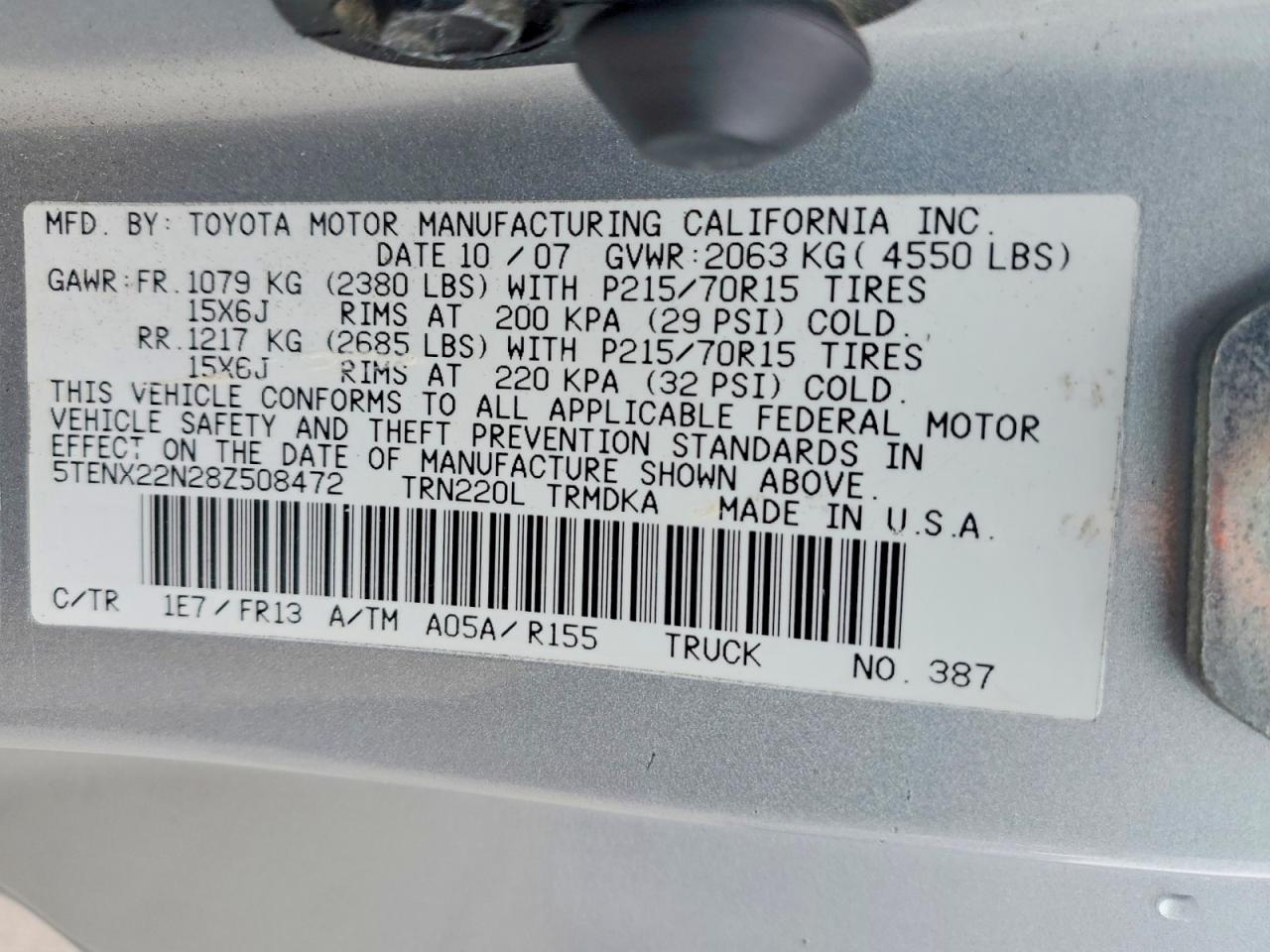 2008 Toyota Tacoma Base